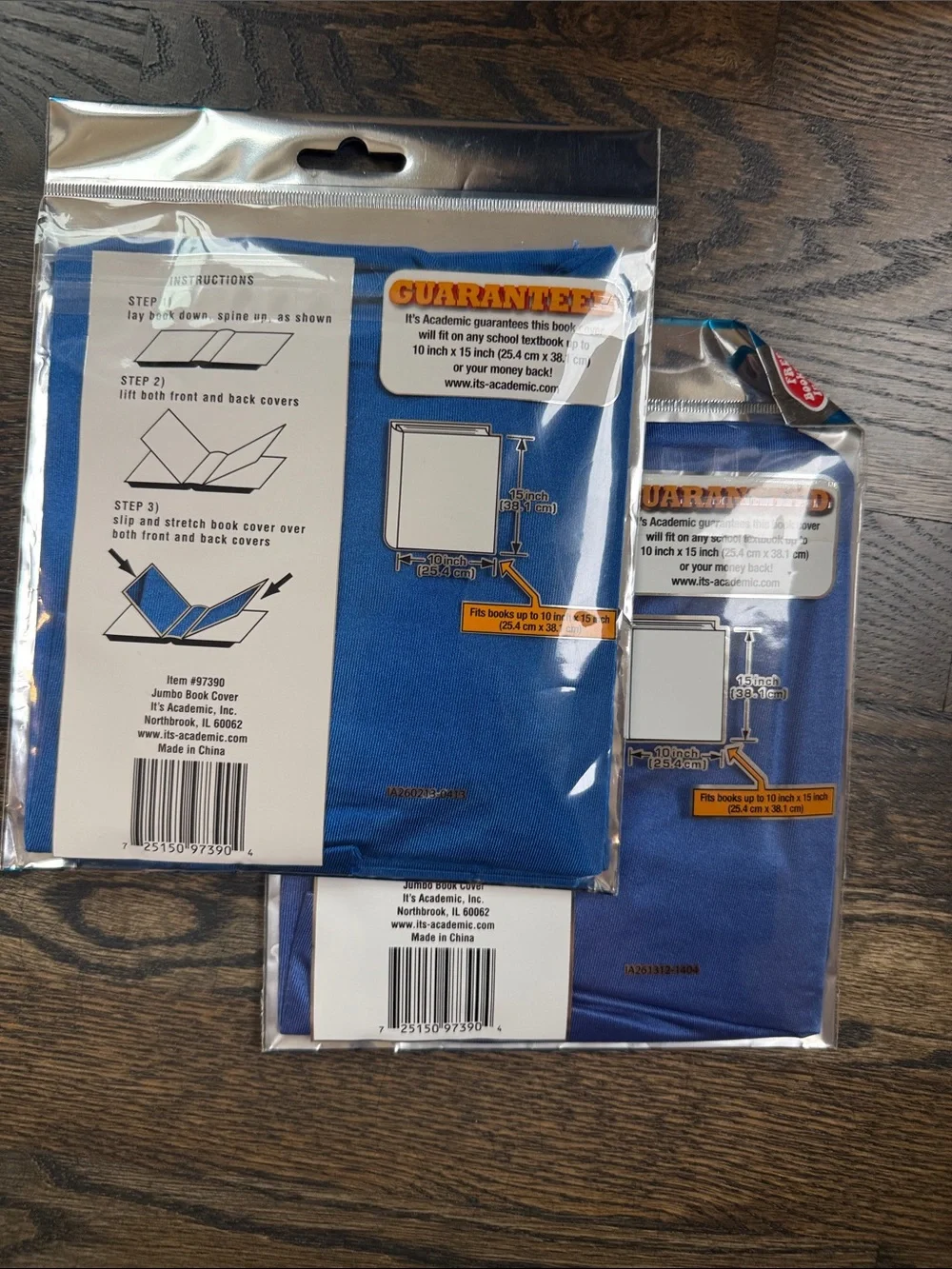6 Jumbo Super Stretchy Book Cover - Assorted Bright Colors & 12 folders